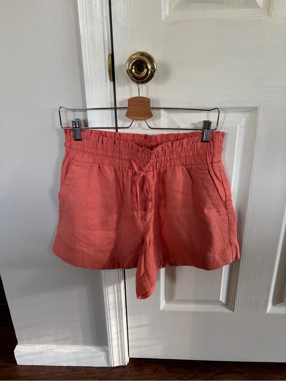 Target A New Day Coral Drawstring Linen-Blend Shorts M